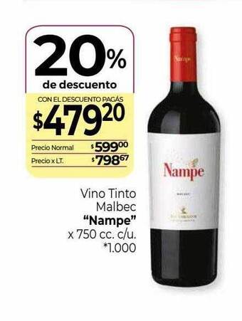La Anonima Vino tinto malbec oferta