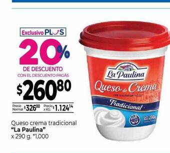 La Anonima Queso crema tradicional oferta