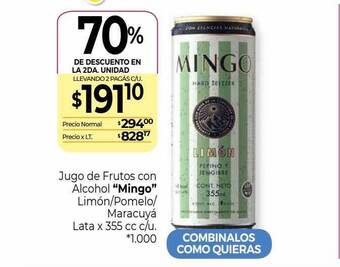La Anonima Jugo de frutos con alcohol oferta