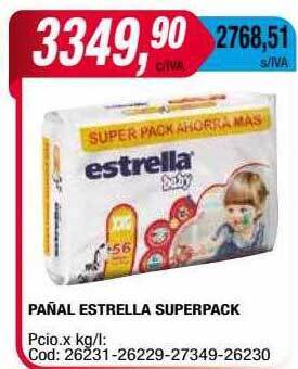 Maxiconsumo Pañal estrella superpack oferta