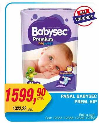 Maxiconsumo Pañal babysec prem. hip oferta