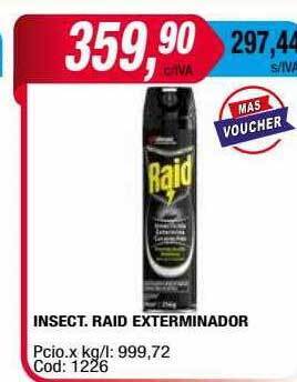 Maxiconsumo Insect. raid exterminador oferta