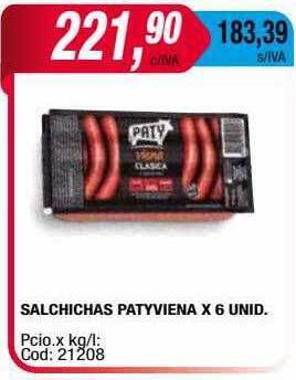 Maxiconsumo Salchichas patyviena oferta