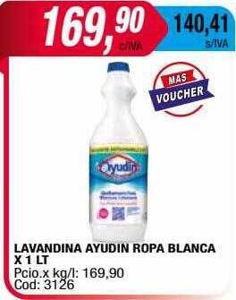 Maxiconsumo Lavandina ayudin ropa blanca oferta