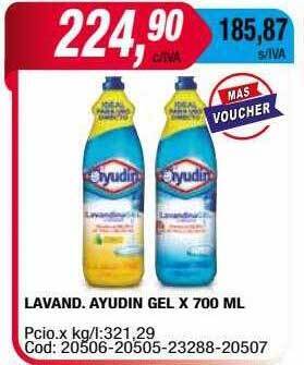 Maxiconsumo Lavand. ayudin gel oferta