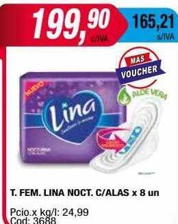 Maxiconsumo T. fem. lina noct. c alas oferta