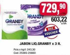 Maxiconsumo Jabon liq. granby oferta