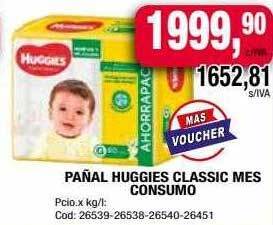 Maxiconsumo Pañal huggies classic mes consumo oferta