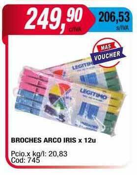 Maxiconsumo Broches arco iris oferta