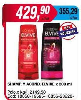 Maxiconsumo Shamp. y acond. elvive oferta