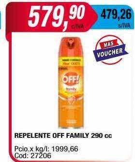 Maxiconsumo Repelente off family oferta