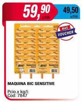 Maxiconsumo Maquina bic sensitive oferta