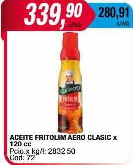 Maxiconsumo Aceite fritolim aero clasic oferta