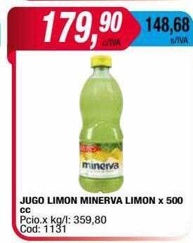 Maxiconsumo Jugo limon minerva limon oferta