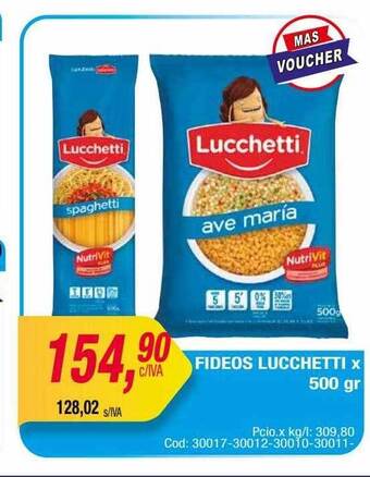 Maxiconsumo Fideos lucchetti oferta