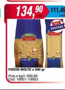 Maxiconsumo Fideos molto oferta