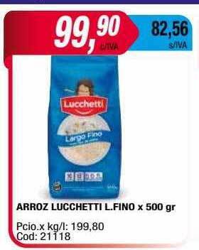 Maxiconsumo Arroz lucchetti l. fino oferta