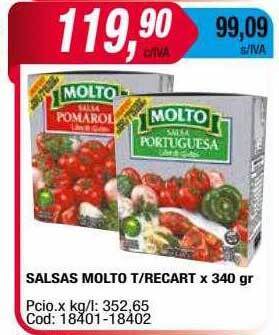 Maxiconsumo Salsas molto t recart oferta