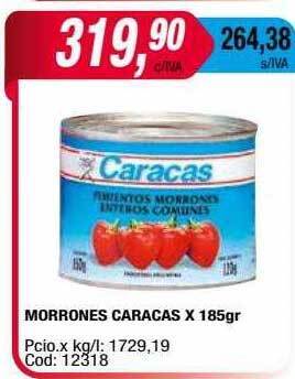 Maxiconsumo Morrones caracas oferta