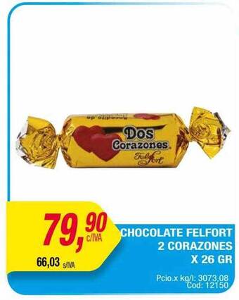 Maxiconsumo Chocolate felfort 2 corazones oferta
