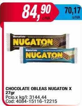 Maxiconsumo Chocolate obleas nugaton oferta