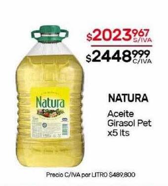 Nini Mayorista Natura aceite girasol pet oferta
