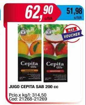 Maxiconsumo Jugo cepita sab oferta