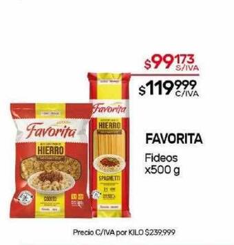 Nini Mayorista Favorita fideos oferta