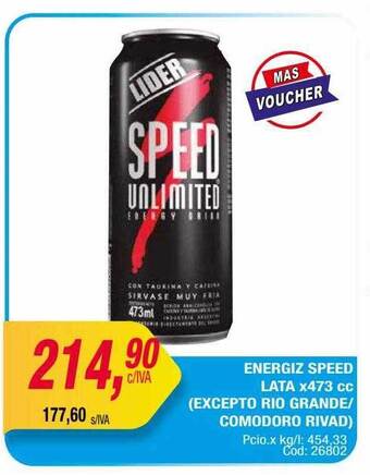 Maxiconsumo Energiz speed lata oferta
