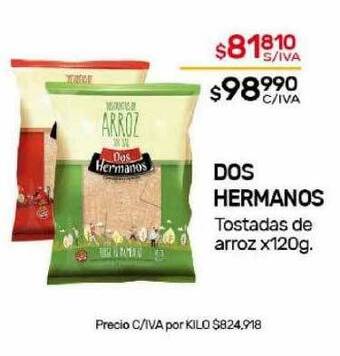Nini Mayorista Dos hermanos tostadas de arroz oferta