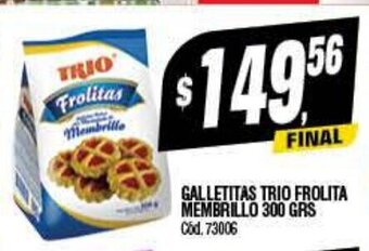 Supermercados Yaguar Galletitas Trio Frolita Membrillo 300grs oferta
