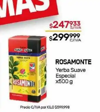Nini Mayorista Rosamonte yerba suave especial oferta