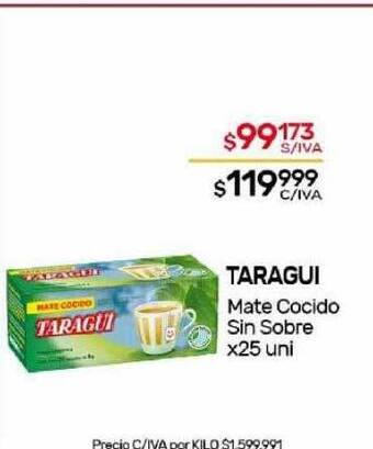Nini Mayorista Taragui mate cocido sin sobre oferta