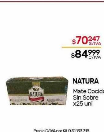 Nini Mayorista Natura mate cocido sin sobre oferta