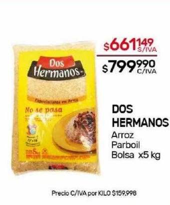 Nini Mayorista Dos hermanos arroz parboil bolsa oferta