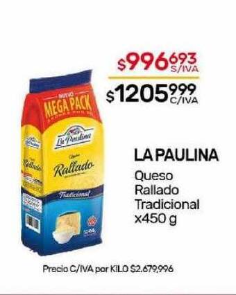 Nini Mayorista La paulina queso rallado tradicional oferta