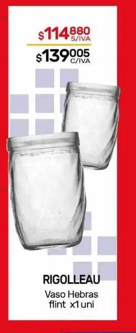 Nini Mayorista Rigolleau vaso hebras flint oferta