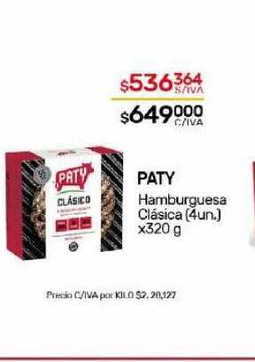 Nini Mayorista Paty hamburguesa clásica oferta