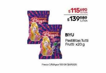 Nini Mayorista Biyu pastillitas tutti frutti oferta