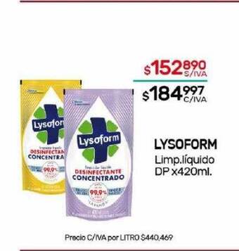 Nini Mayorista Lysoform limp. líquido oferta