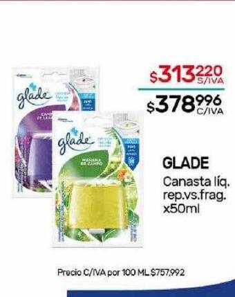 Nini Mayorista Glade canasta líq. rep. vs. frag. oferta