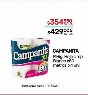 Nini Mayorista Campanita p. hig. hoja simp. blanco oferta