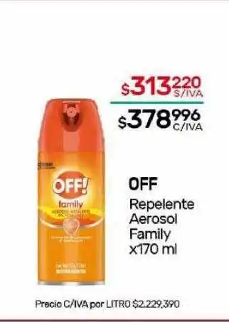 Nini Mayorista Off repelente aerosol family oferta