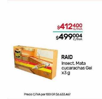 Nini Mayorista Raid insect. mata cucarachas gel oferta