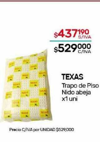 Nini Mayorista Texas trapo de piso nido abeja oferta
