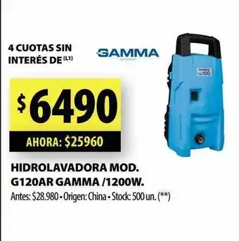 Hidrolavadora mod. g120ar gamma 1200w