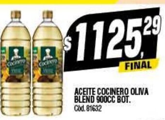 Supermercados Yaguar Aceite Cocinero Oliva Blend 900cc Bot oferta