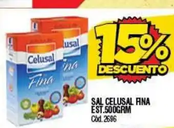 Supermercados Yaguar Sal Celusal Fina Est. 500grm oferta