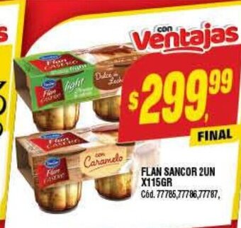 Supermercados Yaguar Flan Sancor 2un x 115gr oferta