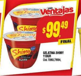 Supermercados Yaguar Gelatina Shimy 110gr oferta